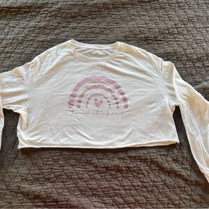 Kauai chickens cropped long sleeve